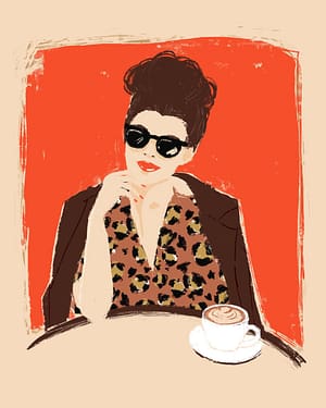 Au Café – Digital Luxury Art Print
