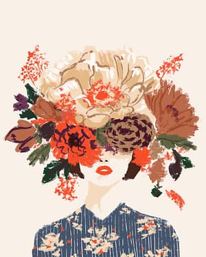 Flowers Crown – Digital Luxury Art Print