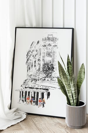Café de Flore – Digital Luxury Art Print