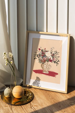Flowers in a Leopard Vase – Digital Luxury Art Print