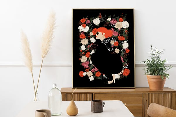 Flowers Frame - Digital Luxury Art Print – Image 2