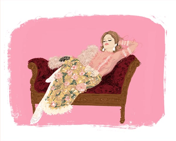 on the couch in Valentino - Digital Luxury Art Print