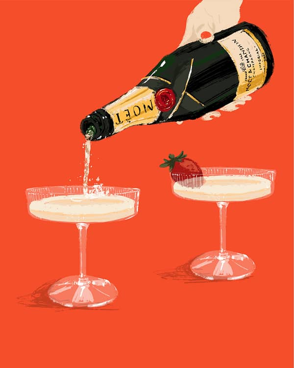 Champagne - Digital Luxury Art Print