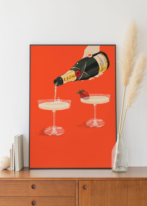 Champagne - Digital Luxury Art Print – Image 2